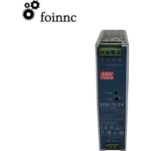 CNC Machine MEAN WELL AC100-240V 75W Single Output Switching Power Supply EDR-75 Series