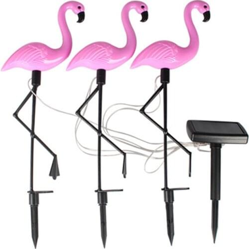 LED Outdoor Solar Lamp Flamingo Lawn Lights Solar Light Yard Lights Waterproof Ligh Christmas Decoration for Garden Home Navidad