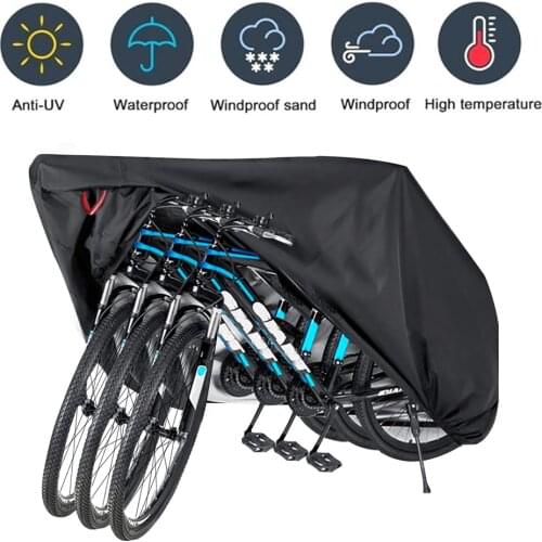210D Triple Size for Mountain Bike Protective Cover Rain Cover Waterproof Outdoor Bicycle Storage For 2/3 Bikes RL19-0032/19-12