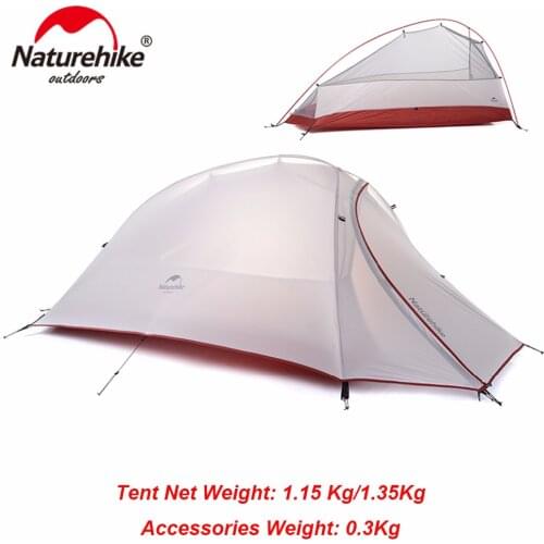 NatureHike 1 Person 4 Season Ultralight Camping Tent Outdoor Hiking Lightweight Waterproof Single Man Beach Cycling Travel Tent