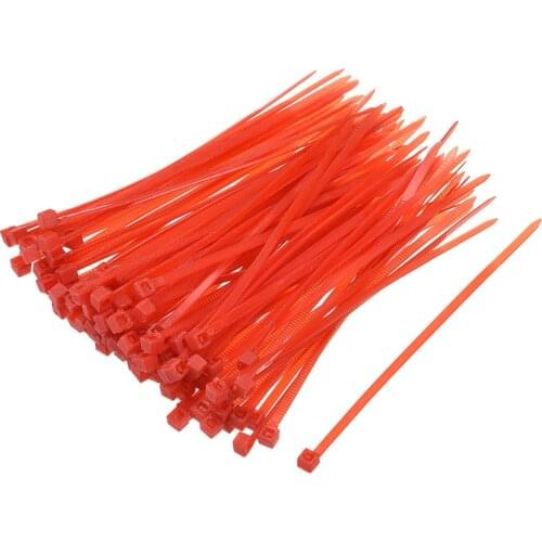 Uxcell 300pcs Cable Zip Ties 100mmx1.8mm Self-Locking Nylon Tie Wraps Red Single-use Locking Flexible Cable Tie