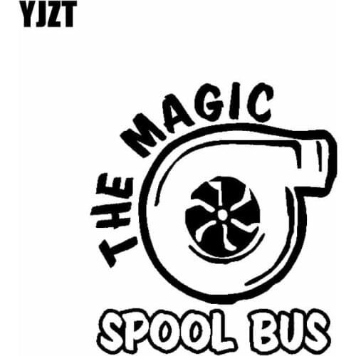 YJZT 13.7CM*15.2CM THE MAGIC SPOOL BUS Vinyl Decal Car Sticker Diesel Turbo Truck Lifted Snail Black Silver C10-00972
