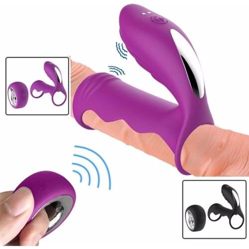 Vibrating Penis Ring Vibrator Delay Ejaculation Cock Ring Clitoris G Spot Stimulator Dildo Sex Toys For Man Couple Sex Products