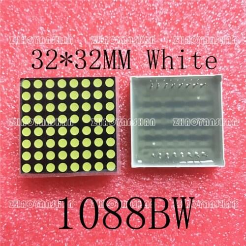 10pcs X LED Dot Matrix Display 8x8 3mm 32*32MM White Common Cathode Common anode LED display 1088BW 1088AW