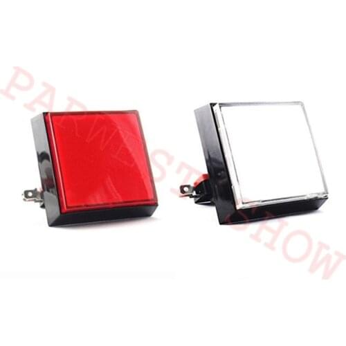 100PCS/Lot Arcade button Square 50mm Lighted Buttons Illuminated Push Button with Micro switch for Arcade Music Game Machine