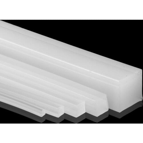 10X10mm High Quality Square Silicone Strip Silica Rod Silicon Cord Silicone Bar, Milky White Color 1meter