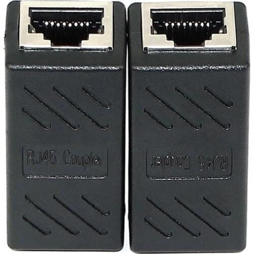 2 Pack RJ45 Coupler Ethernet Cable Coupler LAN Connector Inline Cat7/Cat6/Cat5e Ethernet Cable Extender Adapter Female To Female