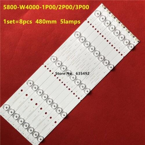8pcs/kit LED Backlight strip 5lamps for 5800-W4000-3P00 5800-W4000-2P00 5800-W4000-1P00 for 40E366W 40X3 40E3000/40E3500 40E6000