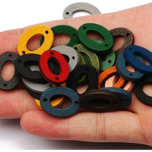 15x20mm Oval Natural Wood Beads Wooden Beads 30pcs Loose Spacer Beads for Jewelry Making DIY Necklace Bracelet Accessories