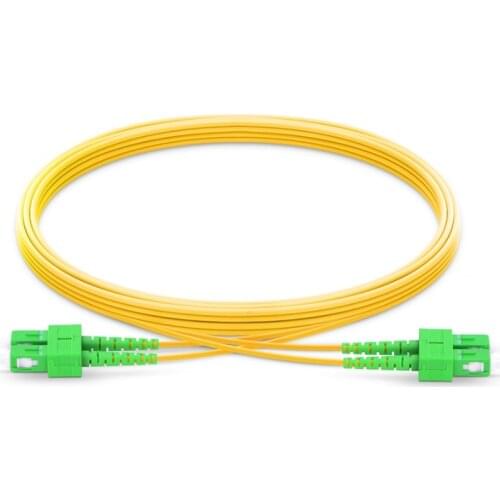 FirstFiber 5 m SC APC to SC APC G657A 2 cores Duplex Fiber Patch Cable, Jumper, Patch Cord 2.0mm PVC OS2 SM Bend Insensitive