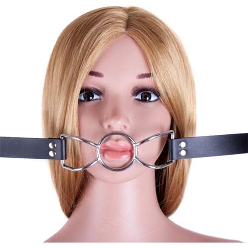 PU Leather Metal Butterfly Muzzle Adult Games Roleplay Sex Slave Bdsm Fetish Bondage Restraints Blowjob Sex Toys for Couples