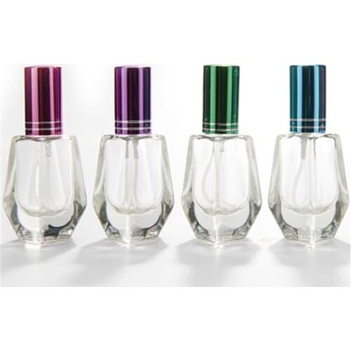 10ML Square Color Spray Dispensing Perfume Empty Bottle Portable Perfume Glass Spray Bottle 20PCS/LOT