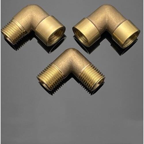 1/8" 1/4" 3/8" 1/2" 3/4" BSP Male Female Thread Brass Elbow 90 Degree Pipe Fitting Coupler Connector Adapter