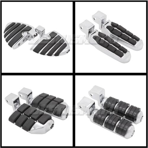 Left/Right Side Motorcycle Front & Rear Foot Pegs Footrests For Honda Shadow 1100 VT1100 Ace Tourer Aero Floorboards Footboards