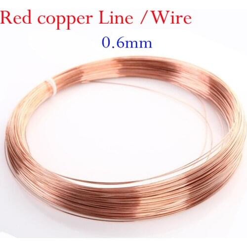 High Quality 1meter Copper Line Wire 0.6mm T2 Copper Red copper 99*90% Bare Wire