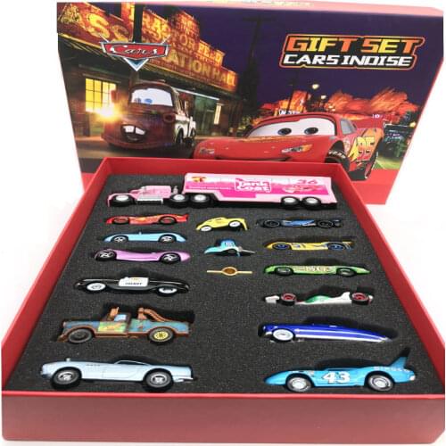 Disney Pixar3 metal 1:55 alloy car model toy gift box set Lightning McQueen and mater, sally, Raymond child boy gift