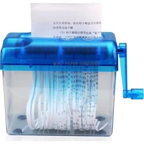 Mini Hand Shredder Paper Crusher Destroyer Paper Documents Cutting Machine Tool For Office Home Manual Paper File Shredder