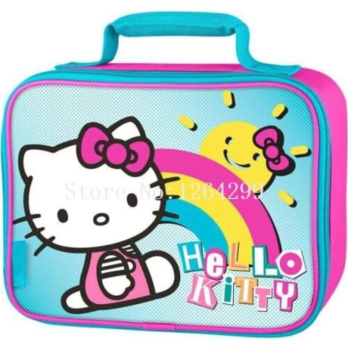 New Fashion KT Girls Woman Lunch Bags Handbags Kids Students Thermal Bag for Children