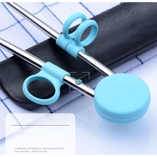 Kids Children Training Chopsticks Learning Chop Sticks Helper Reusable Tableware for Child Beginners Learner Gifts