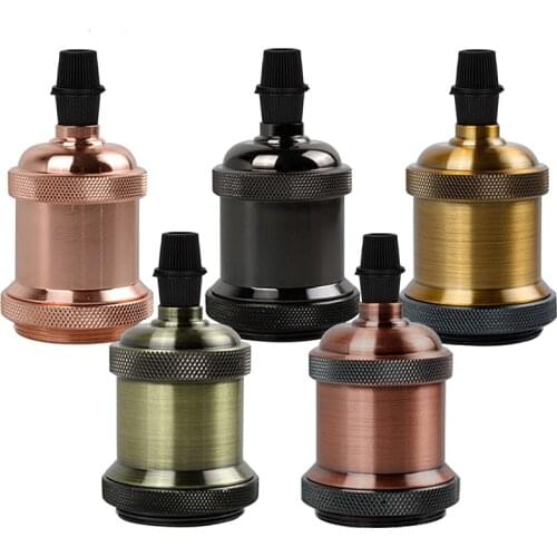 E27 Vintage Lamp Socket Edison Screw Lamp Holder Bulb Bases Light Bulb 90-265V Industrial Hanging Lamp Decorative Accessory