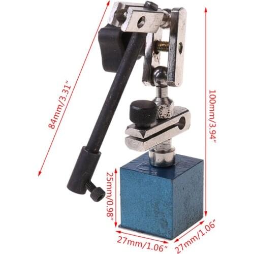 83XC 215mm Height Level Dial Test Gauge Indicator Rotary Magnetic Stand Base Holder