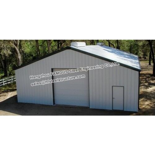 Pre engineered structural steel small car garage