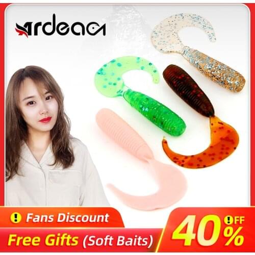 ARDEA 10pcs soft bait fishing lure plastic worm lure 45mm 1g grub Silicone bait Wobblers lure bass pike Artificial Baits