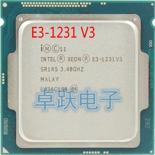 Intel Xeon Processor E3-1231V3 E3 1231 V3 Quad-Core Processor LGA1150 Desktop CPU 100% working