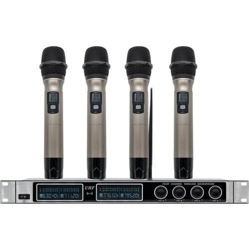 Professional wireless microphone system UHF 4 handheld microphone Karaoke family KTV outdoor stage performance