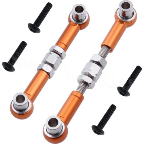 2Pcs Adjustable Front / Rear Aluminum Steering Turnbuckle Linkage Servo Link For HPI WR8 Flux 107905