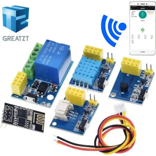 GREATZT ESP8266 5V WiFi relay module DS18B20 DHT11 RGB LED Controller Things smart home remote control switch phone APP ESP-01S