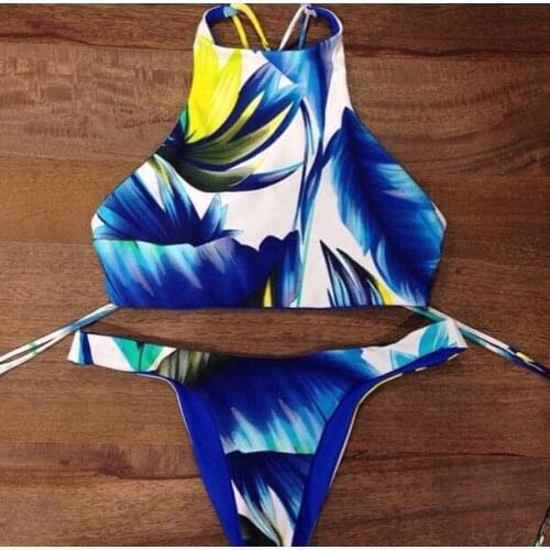Sexy Bikinis Solid Bikini set Sale Bra Straps Swimsuit Female Swimwear Women Bras Bikini fashion Brief underpants Bandage 8722