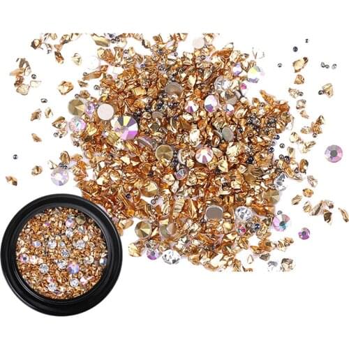 Diamond Crystal Nail Art Decorations Micro Drill Mixed Black Boxed Broken Diamond Crystal Sand Drill Nails Accesorios маникюр