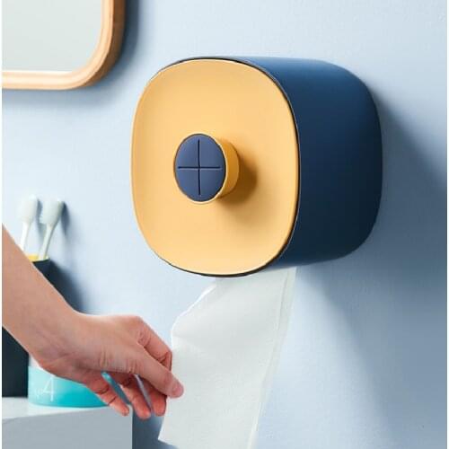 Waterproof Tissue Box Bathroom Toilet Roll Paper Box Wall Mouned Tissue Storage Rack for Bathroom Shelf