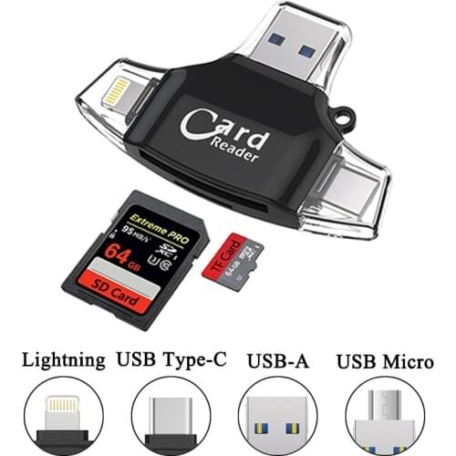 High speed iPhone android type-c PC USB Multi-function SD/TF Card memory card reader samsung huawei OTG mobile phone card reader