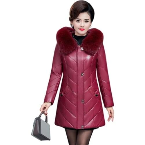 Женские зимние кожаные куртки YXGDULV China At AliExpress