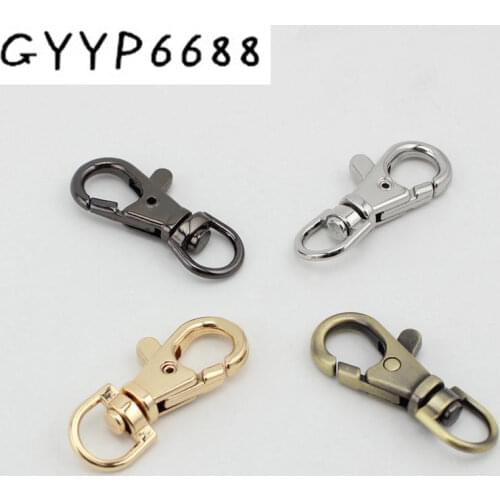 10pcs 100pcs 8mm 5colors Small snap hook metal zinc hardware for handbag weekend bags hanger swivel hook Fashion
