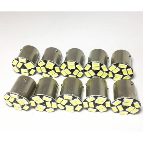10pcs 1156 9SMD P21W BA15S LED white red yellow Bulb Car Auto Front Lights Brake Lights Turn Lights Parking Lamp Bulbs 12V