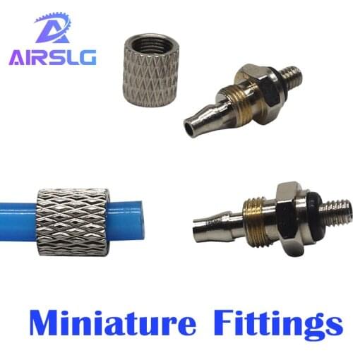 100Pcs Miniature Fittings M-3H-4 M-4HL-4 Male Thread M3 M4 M5 M6 Tube 4 6mm Pneumatic Pipe Air Hose Quick Fitting Mini Connecto