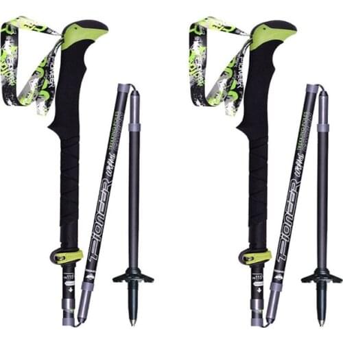 100% Carbon Fiber Trekking Pole Ultralight Collapsible Trail Running Walking Stick for Outdoor Camping Walking Stick Trekking *1