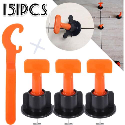 15pcs/set Reusable Tile Leveling System Tile Spacer Wall Leveler Wedges Spacers Flooring Carrelage Leveling System Locator Plier