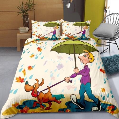 2/3 Piece Funny Duvet Cover Sets The Adventures of Tintin Bedding Set Gift Quilt Cover Single Double Queen King Size Bed Cover