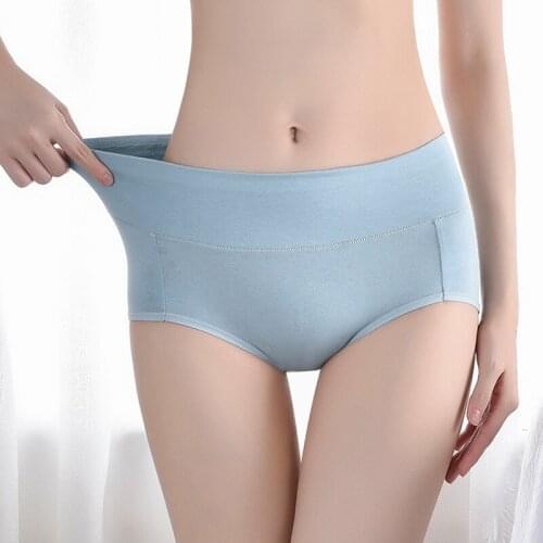 2pcs Comfortable Cotton High Waist Ultra-thin Panties Underwear Panties Womens Underpants Pants Female Underwear Underpants