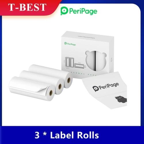 3 Rolls PeriPage Label Thermal Paper Sticker Self-Adhesive Label Paper for for PeriPage A9/A9s/A9 Pro/A9 Max/A9s Max