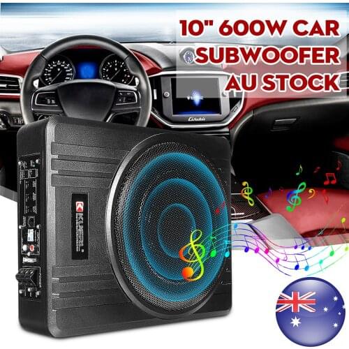 10" 600W Car Active Subwoofer Speaker Audio Amplifier Vehicle Subwoofer Bass Amplifier Enclosure Auto Sound Car Audio Amplifier
