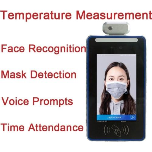 Temperature Detect Camera Face Recognition Temperature Indicator 1080P Voice Alarm Facial Access Control Time Attendance