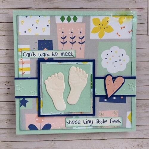 Childrens Footprints Shape Metal Cutting Dies Stencil Scrapbook Album Embossing For Gift Card Making Handcrafts Decor