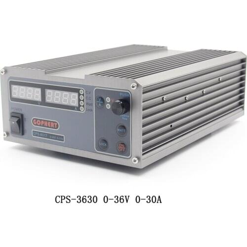Gophert CPS-3630 0-36V 0-30A DC Adjustable Digital Switching Power Supply 36V 30A Transformer PSU