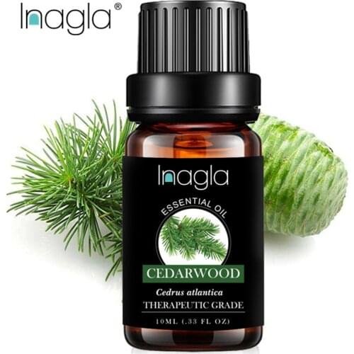 Inagla 10ML 100% Pure Natural Cedarwood essential Oils Soap Fragrance Oil for Aromatherapy Diffusers Oil Home Air Care