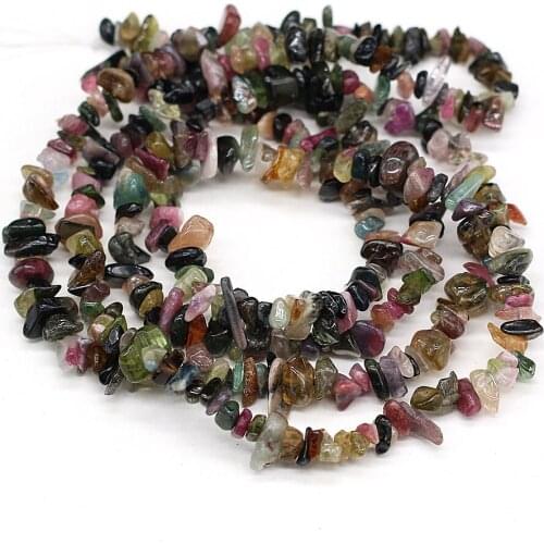 Small Beads Natural Tourmaline Freeform Chip Stone Beads For Christmas Gift DIY Necklace Bracelet Jewelry Making Length 40 cm